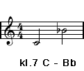 Kleine Septime im Notenbild